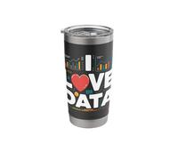 I Love Data Analytics Graphs Trends Stainless Steel Insulated Tumbler