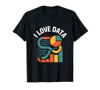 I Love Data Binary Chart Enthusiast Value Graphic T-Shirt