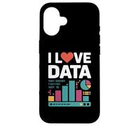 I Love Data Binary Charts Graphs Case for iPhone 16