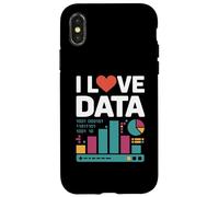 I Love Data Binary Charts Graphs Case for iPhone X/XS