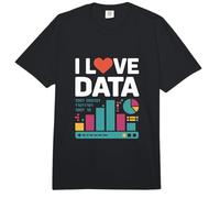 I Love Data Binary Charts Graphs Comfort Colors Adult Heavyweight T-Shirt