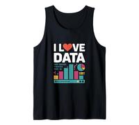 I Love Data Binary Charts Graphs Tank Top