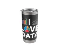 I Love Data Charts Graphs Enthusiast Stainless Steel Insulated Tumbler
