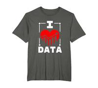 I Love Data Data Builder T-Shirt, Men's Big and Tall, Asphalt Grey, 5X Tall