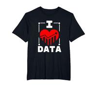 I Love Data Data Builder T-Shirt, Men's Big and Tall, Black, 6X Tall