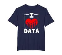 I Love Data Data Builder T-Shirt, Men's Big and Tall, Navy Blue, 5X Tall