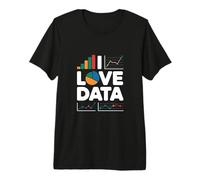 I Love Data Enthusiast Science Graphs Premium T-Shirt