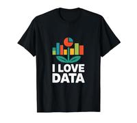 I Love Data Enthusiast Statement Value Graphic T-Shirt, Men, Black, XL