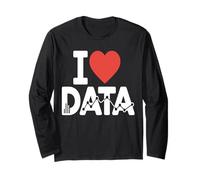 I Love Data Funny Data Analyst Statistics Long Sleeve T-Shirt