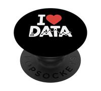 I Love Data Funny Data Analyst Statistics PopSockets Adhesive PopGrip