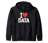I Love Data Funny Data Analyst Statistics Zip Hoodie