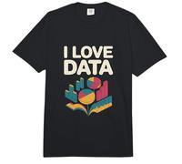 I Love Data Graphs Charts Enthusiast Comfort Colors Adult Heavyweight T-Shirt