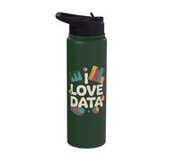 I Love Data Insightful Analytics Graph Stainless Steel Insulated Water Bottle
