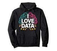 I Love Data Neural Network Brain Art Pullover Hoodie