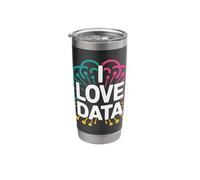 I Love Data Neural Network Brain Art Stainless Steel Insulated Tumbler
