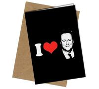 I Love David Cameron A5 Birthday Card | Envelope Included | Blank Inside | Unique Design | Personalised Free of Charge