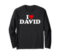 I Love David - Heart Long Sleeve T-Shirt