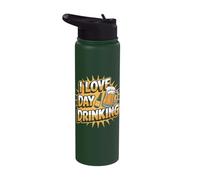 I Love Day Drinking Beer Drinker Stainless Steel Insulated Water Bottle