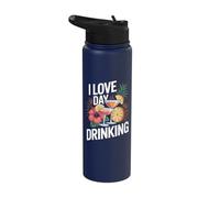 I Love Day Drinking Cocktail Vibes Stainless Steel Insulated Water Bottle