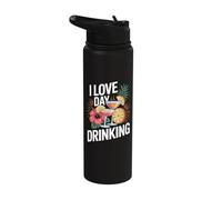 I Love Day Drinking Cocktail Vibes Stainless Steel Insulated Water Bottle