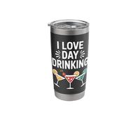 I Love Day Drinking Fun Cocktail Vibes Stainless Steel Insulated Tumbler