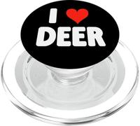 I Love Deers - Heart Funny Deer Doe Hunter Hunt Wisconsin PopSockets PopGrip for MagSafe