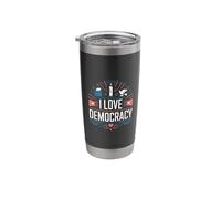 I Love Democracy Vote Freedom Equality Stainless Steel Insulated Tumbler