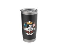I Love Democracy Voting Eagle Design Stainless Steel Insulated Tumbler