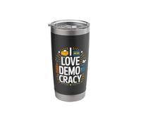 I Love Democracy Voting Freedom Expression Stainless Steel Insulated Tumbler