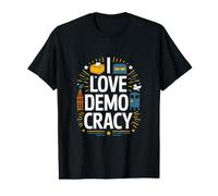 I Love Democracy Voting Freedom Expression Value Graphic T-Shirt