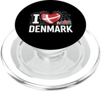 I Love Denmark Heart Flag Houses PopSockets PopGrip for MagSafe