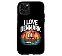 I Love Denmark Viking Longship Sunset Case for iPhone 11 Pro