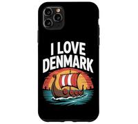 I Love Denmark Viking Longship Sunset Case for iPhone 11 Pro Max