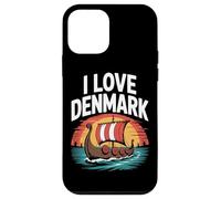 I Love Denmark Viking Longship Sunset Case for iPhone 12 mini