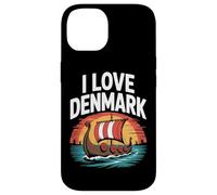 I Love Denmark Viking Longship Sunset Case for iPhone 14