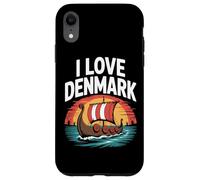 I Love Denmark Viking Longship Sunset Case for iPhone XR