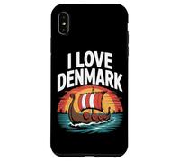 I Love Denmark Viking Longship Sunset Case for iPhone XS Max