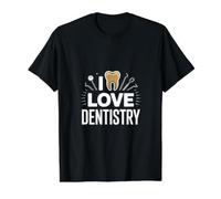 I Love Dentistry Dental Humor Design Value Graphic T-Shirt, Men, Black, XL