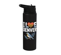 I Love Denver with Colorado Nature Stainless Steel Insulated Water Bottle