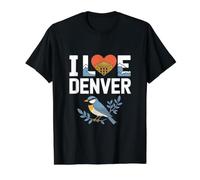 I Love Denver with Colorado Nature Value Graphic T-Shirt, Men, Black, S