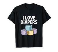 I Love Diapers Stack Cute Humor Fun Value Graphic T-Shirt
