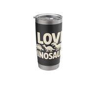 I Love Dinosaur Fun Jurassic Style Stainless Steel Insulated Tumbler