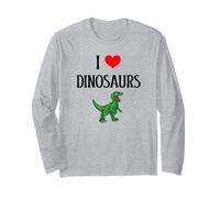 I Love Dinosaurs I Heart Dinosaurs Reptile Dinosaur Lover Long Sleeve T-Shirt