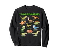 I Love Dinosaurs Pre Historic Educational Kids Hobby Sweatshirt