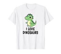 I Love Dinosaurs T-Shirt, Men, White, 6X-Large