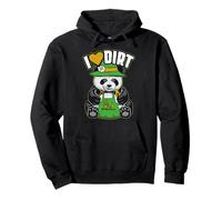 I Love Dirt Gardening Garden Tools Cute Panda Bear Gardener Pullover Hoodie