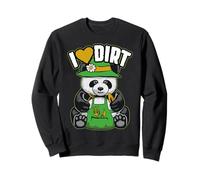 I Love Dirt Gardening Garden Tools Cute Panda Bear Gardener Sweatshirt
