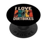 I Love Dirtbikes Bold Graphic Rider Fun PopSockets Adhesive PopGrip