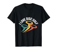 I Love Disc Golf Passionate Throwers Value Graphic T-Shirt, Men, Black, S