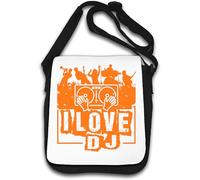 I Love DJ Club Logo Shoulder Bag White
